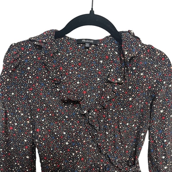 Madewell Silk Ruffle Hem Wrap Top - Picture 4 of 10